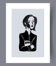 Portrait woman business success wall art print