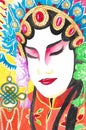 Portrait of woman in chinese opera watercolor painting