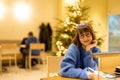 Portrait of a woman at coffee shop