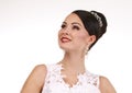 Portrait of a woman dressed as a bride Royalty Free Stock Photo