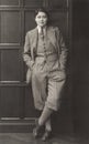 Portrait of woman dressed in men's clothing, 1920s