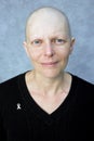 Portrait of a woman fighting breast cancer. Royalty Free Stock Photo