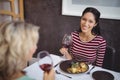 Portrait of woman having a glass of red wine Royalty Free Stock Photo