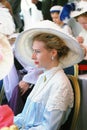 Portrait of a woman in historical costume. Royalty Free Stock Photo