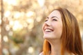 Portrait of a woman laughing with a perfect teeth