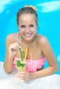 Portrait of a woman with lemonade Royalty Free Stock Photo