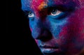 Portrait of woman with paint make-up