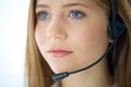 Portrait of woman phone operator