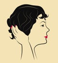 Portrait of a woman in profile