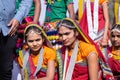 Portrait of an woman from rajasthan in traditional rajasthani clothes