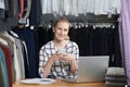 Portrait Of Woman Running On Line Clothing Business Working On Laptop Royalty Free Stock Photo