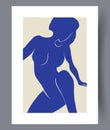 Portrait woman seductive body wall art print