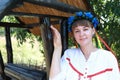 Woman in traditional Cossack costume