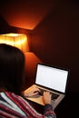 Portrait of a woman using laptop Royalty Free Stock Photo