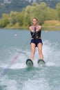 portrait woman water skiing Royalty Free Stock Photo
