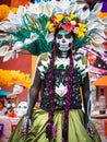 Portrait of a Woman Wearing Day of the Dead Costumes in Guanajuato, Mexico