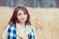 Portrait of a woman with a white teeth and perfect smile outdoors Royalty Free Stock Photo