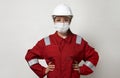 Portrait of a woman worker wearing medical mask Royalty Free Stock Photo