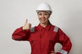 Portrait of a woman worker wearing medical mask Royalty Free Stock Photo