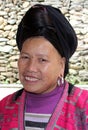 Portrait of a woman of the Red Yao hill tribes, Longsheng / Longji,China Royalty Free Stock Photo