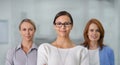 Portrait, women or business as empowerment, leadership or teamwork in support of corporate company. Team, businesswomen Royalty Free Stock Photo