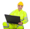 Portrait of worker in safety jacket Royalty Free Stock Photo