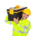 Portrait of worker wearing safety jacket Royalty Free Stock Photo