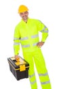 Portrait of worker wearing safety jacket Royalty Free Stock Photo