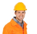 Portrait of worker wearing safety jacket Royalty Free Stock Photo