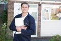 Portrait Of Workman Preparing Estimate For Work On House Royalty Free Stock Photo