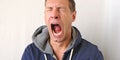 Portrait of the yawn man Royalty Free Stock Photo