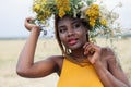 Portrait of a young black woman, model of fashion Royalty Free Stock Photo