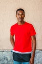 Portrait of Young African American Man in New York City Royalty Free Stock Photo