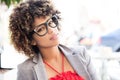 Portrait of young african elegant businesswoman.