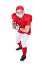 Portrait of young american football player Royalty Free Stock Photo