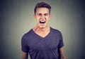 Portrait of an angry man screaming Royalty Free Stock Photo