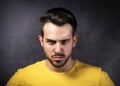 Portrait of young angry man Royalty Free Stock Photo