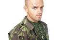Portrait of young army soldier