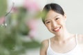 Portrait young Asian woman . The girl smiled at the camera. Royalty Free Stock Photo
