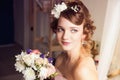 Portrait of young attractive bride Royalty Free Stock Photo