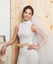 Portrait of young attractive bride Royalty Free Stock Photo