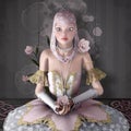 Romantic and surreal dancer background Royalty Free Stock Photo