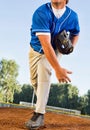 Portrait of Young Baseball Pitcher Royalty Free Stock Photo