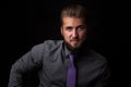 Portrait of young bearded businessman