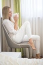 Portrait of woman drinking coffee Royalty Free Stock Photo