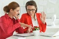 Portrait of young businesswomen working in modern office Royalty Free Stock Photo