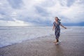 Portrait of young beautiful and happy Asian Chinese woman on her Royalty Free Stock Photo