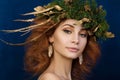Portrait of young beautiful redhaired woman Royalty Free Stock Photo