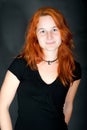 Portrait of a young beautiful redhead woman Royalty Free Stock Photo