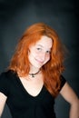 Portrait of a young beautiful redhead woman Royalty Free Stock Photo
